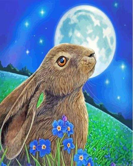 Hare moon gazing painting by numbers.jpeg