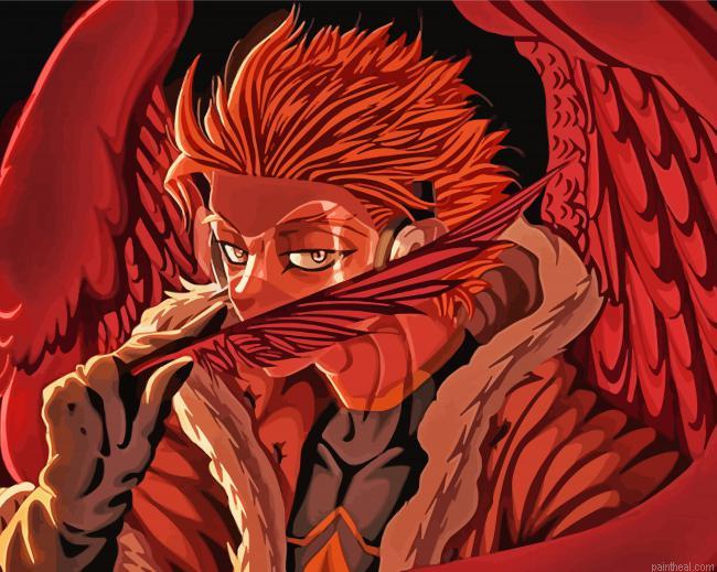 Hawks my hero academia art painting by numbers.jpeg