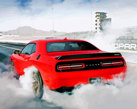 Hellcat srt with smoke painting by numbers.jpeg