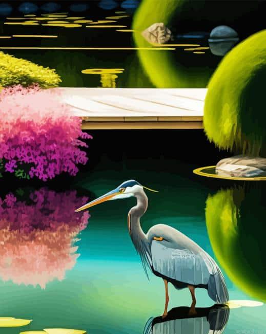 Heron in japanese garden painting by numbers.jpeg