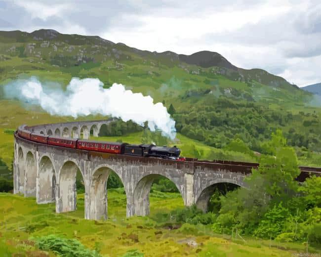 Hogwart express train painting by numbers.jpeg