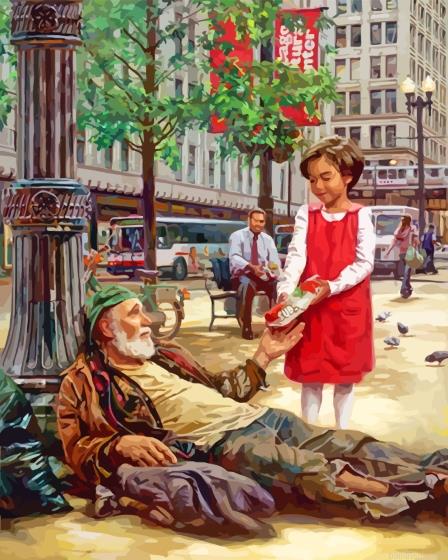 Homeless man and girl painting by numbers.jpeg