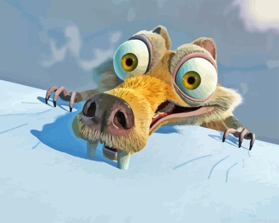 Ice age scrat saber toothed squirrel painting by numbers.jpeg