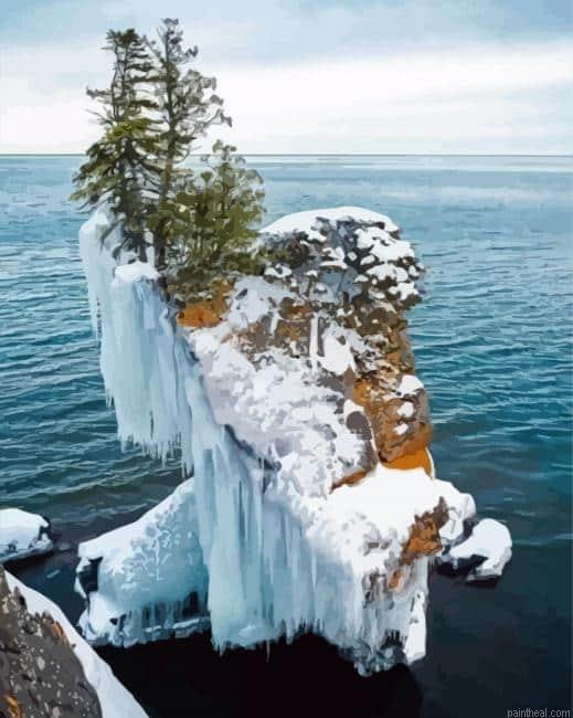 Iced rock in north shore minnesota painting by numbers.jpeg
