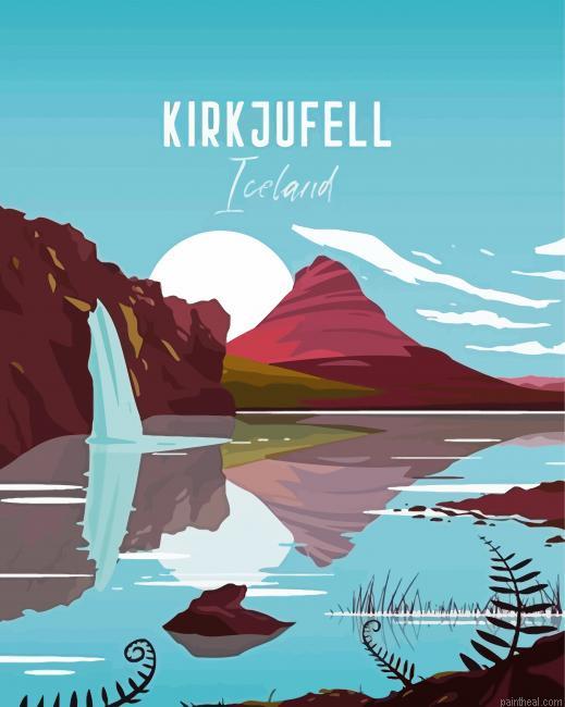 Iceland kirkjufell poster painting by numbers.jpeg