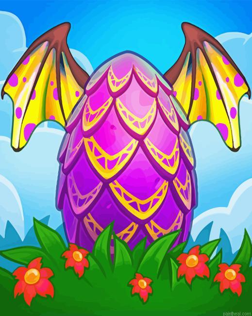 Illustration merge dragons egg painting by numbers.jpeg