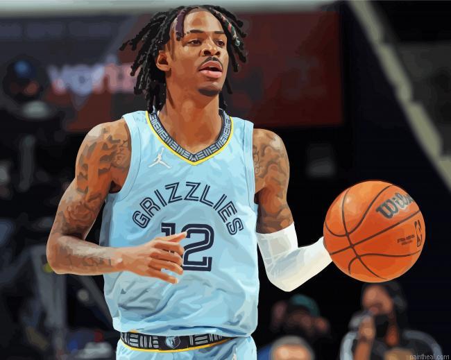 Ja morant grizzlies player painting by numbers.jpeg