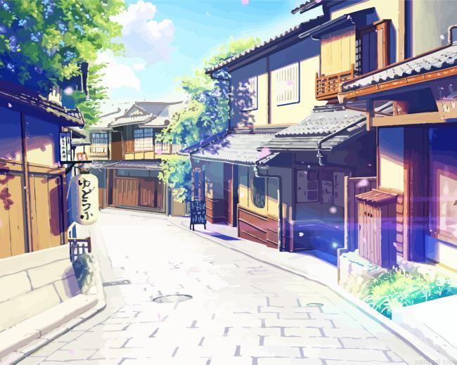 Japanese anime streets painting by numbers.jpeg