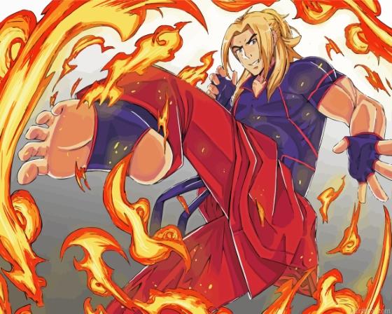 Ken masters the street fighter character painting by numbers.jpeg