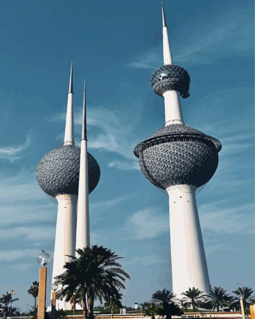 Kuwait towers buildings painting by numbers.jpeg