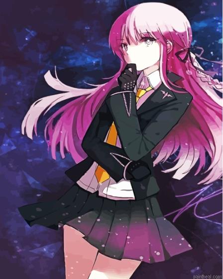 Kyoko kirigiri danganronpa character painting by numbers.jpeg