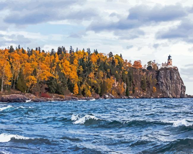 Lake superior north shore minnesota painting by numbers.jpeg