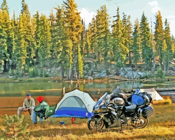 Lakeside motorcycle camping painting by numbers.jpeg