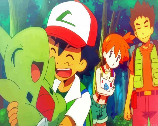 Larvitar and pokemon characters painting by numbers.jpeg
