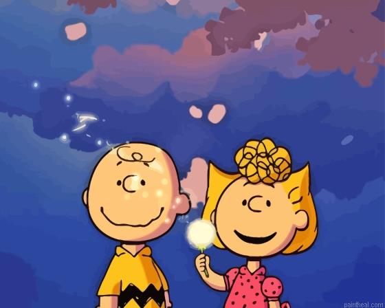 Linus and sally peanuts characters painting by numbers.jpeg