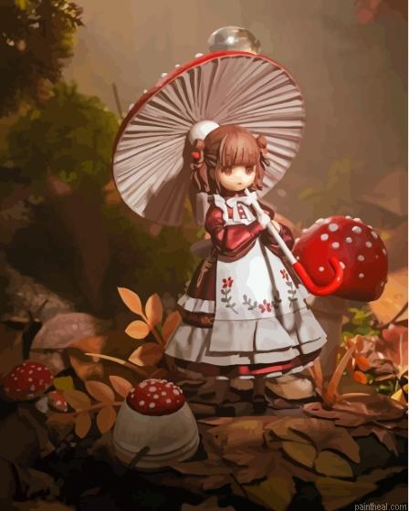 Little mushroom girl painting by numbers.jpeg