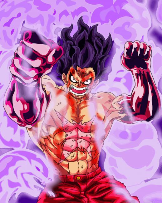 Luffy gear 4 one piece painting by numbers.jpeg