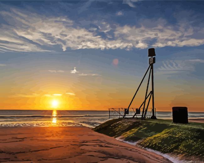 Mablethorpe beach at sunset painting by numbers.jpeg