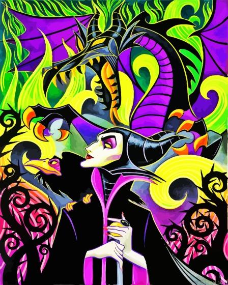 Maleficent dragon side view art painting by numbers.jpeg