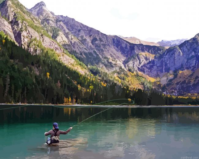 Man in mountain fly fishing painting by numbers.jpeg