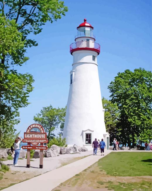 Marblehead lighthouse in the usa painting by numbers.jpeg