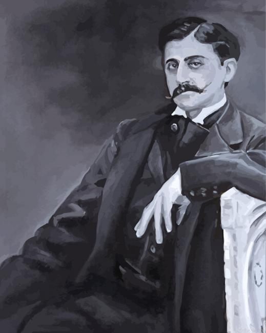 Marcel proust black and white painting by numbers.jpeg