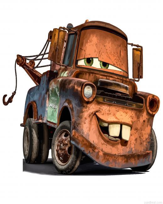 Mater cars movie character painting by numbers.jpeg