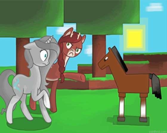 Minecraft horses painting by numbers.jpeg