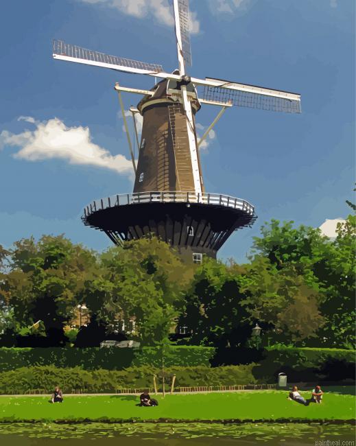 Molen de valk leiden city painting by numbers.jpeg