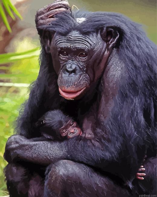 Mom chimpanzee painting by numbers.jpeg