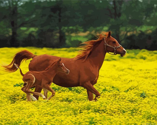 Mom horse with child painting by numbers.jpeg