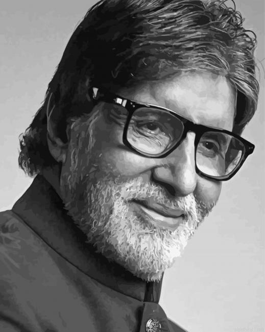 Monochrome amitabh bachchan painting by numbers.jpeg