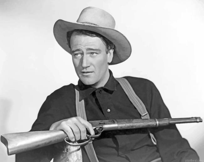 Monochrome john wayne painting by numbers.jpeg