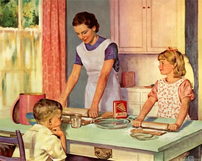 Mother and kids in kitchen painting by numbers.jpeg
