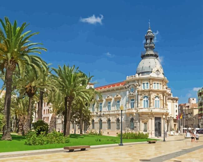 Murcia city spain painting by numbers.jpeg