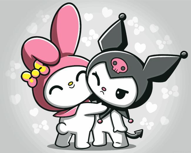 My melody and kuromi painting by numbers.jpeg