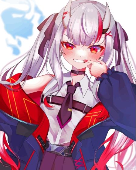 Nakiri ayame japanese anime girl painting by numbers.jpeg