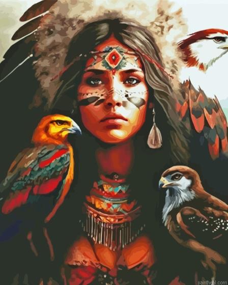 Native american indian lady painting by numbers.jpeg