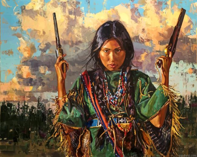 Native american woman painting by numbers.jpeg