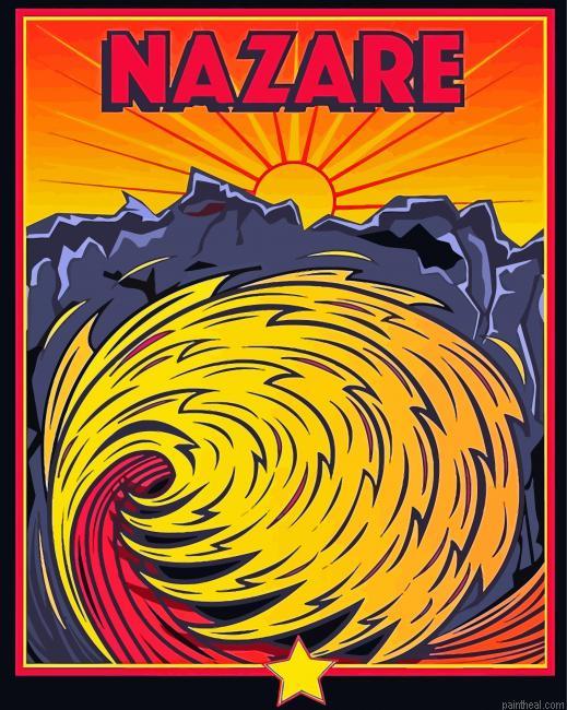 Nazare big waves poster painting by numbers.jpeg