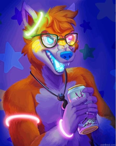 Neon fox animal painting by numbers.jpeg