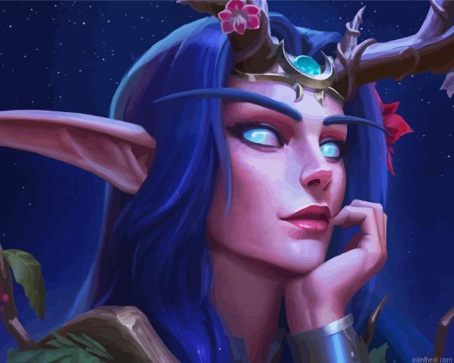 Night elf close up art painting by numbers.jpeg