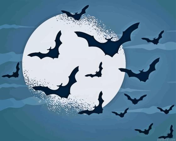 Night full moon night bats painting by numbers.jpeg