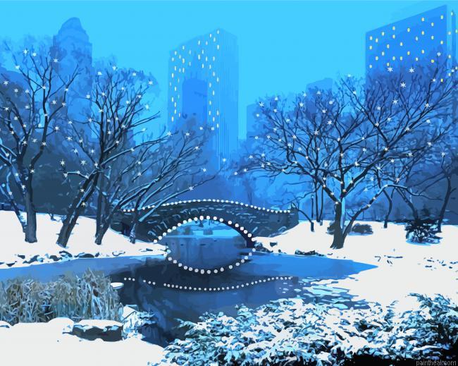 Night winter central park art painting by numbers.jpeg