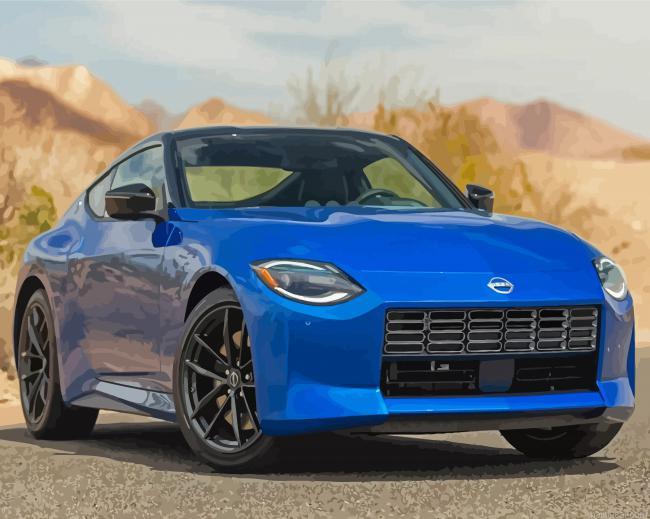Nissan z in blue painting by numbers.jpeg