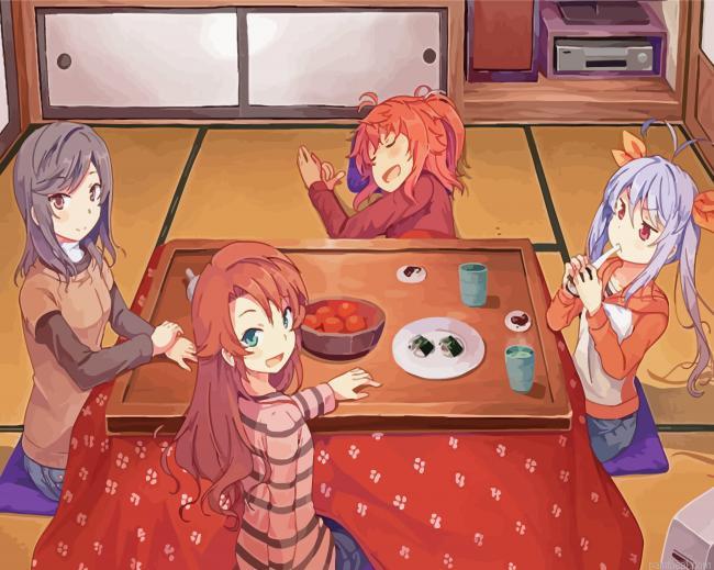 Non non biyori manga characters painting by numbers.jpeg