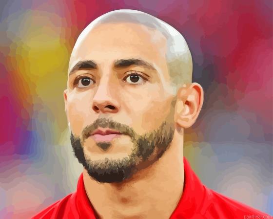 Nordin amrabat moroccan football player painting by numbers.jpeg