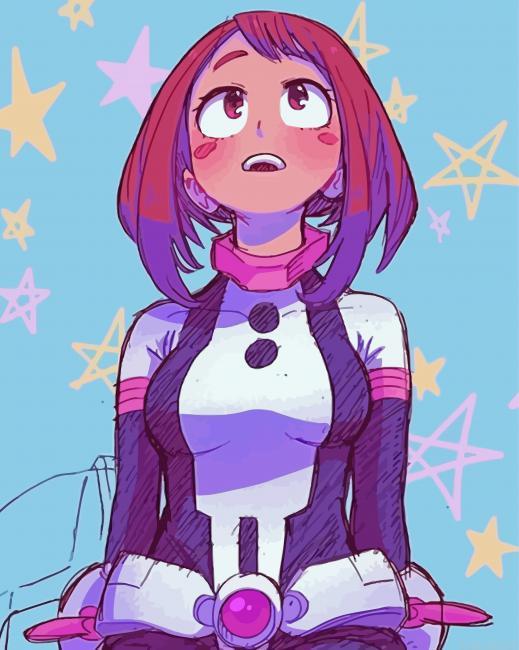 Ochako uraraka character art painting by numbers.jpeg