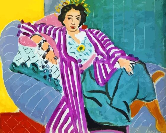 Odalisque in purple robe matisse art painting by numbers.jpeg