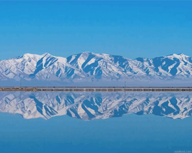 Oquirrh mountains reflection painting by numbers.jpeg